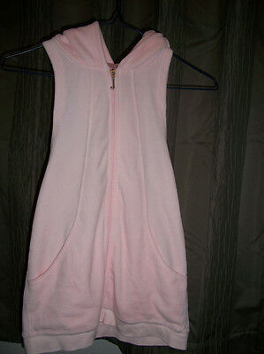 Juicy Couture - Girl's (14) Sleeveless Velour Hoodie (light Pink) - Nwt